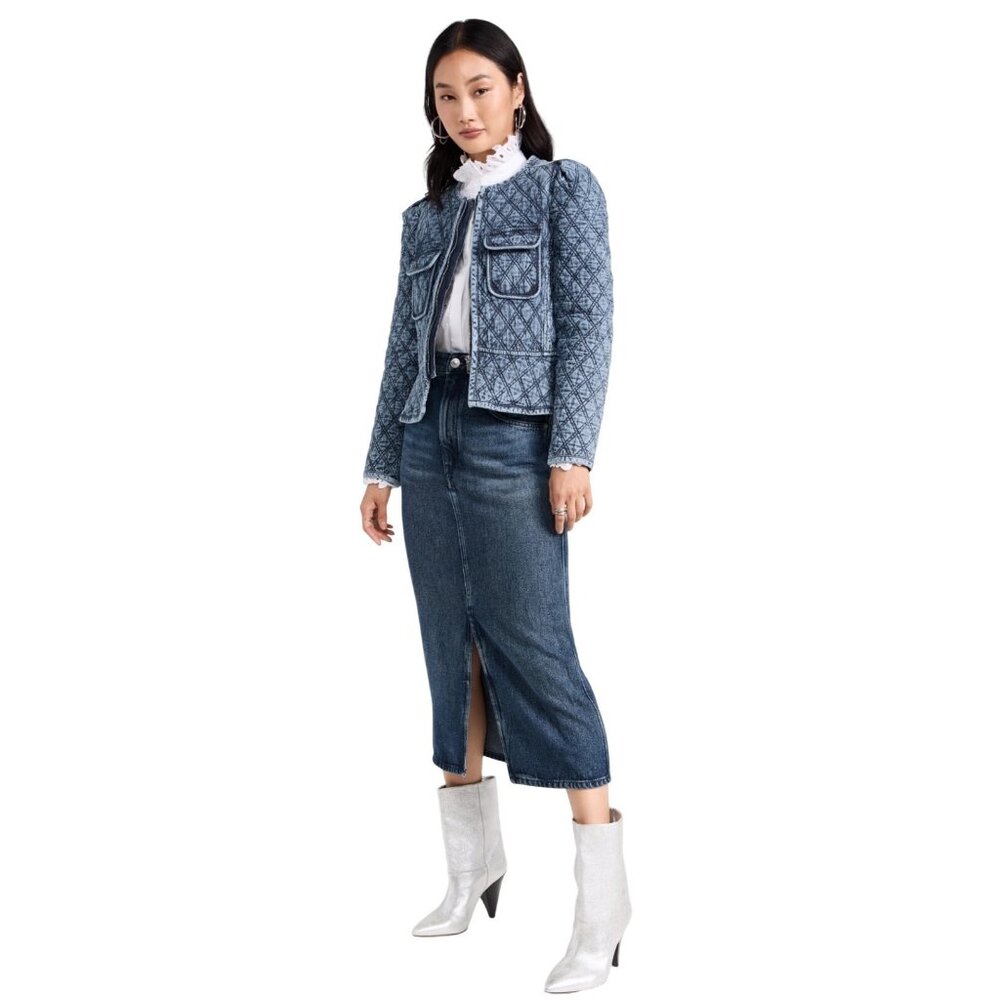 Isabel Marant Étoile Deliona Quilted Jacket – Light Blue | Size 2 - Picture 6 of 16